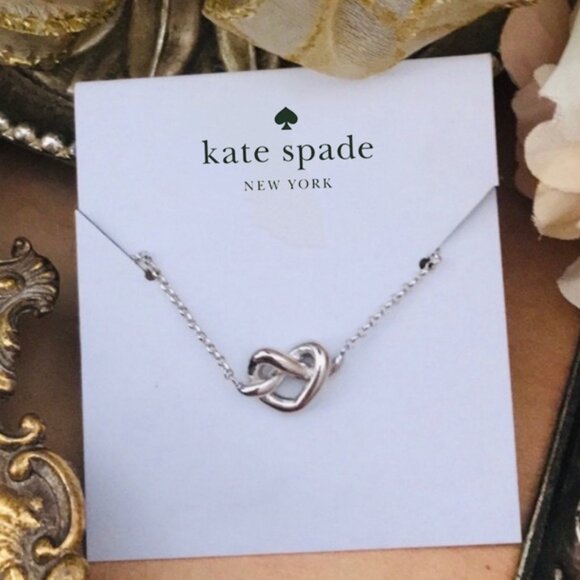 KATE SPADE • Loves Me Knot Silver Collar Necklace - Picture 3 of 3